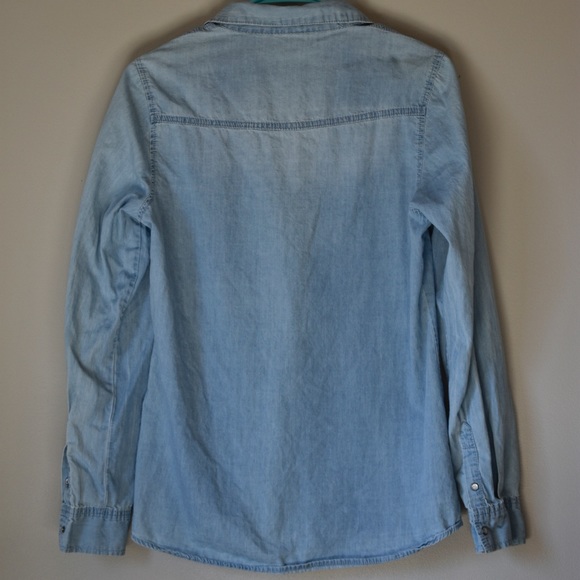 MAURICES Denim Design Button-Down Shirt - Picture 6 of 6